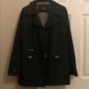 Elegant Black Buttoned Coat